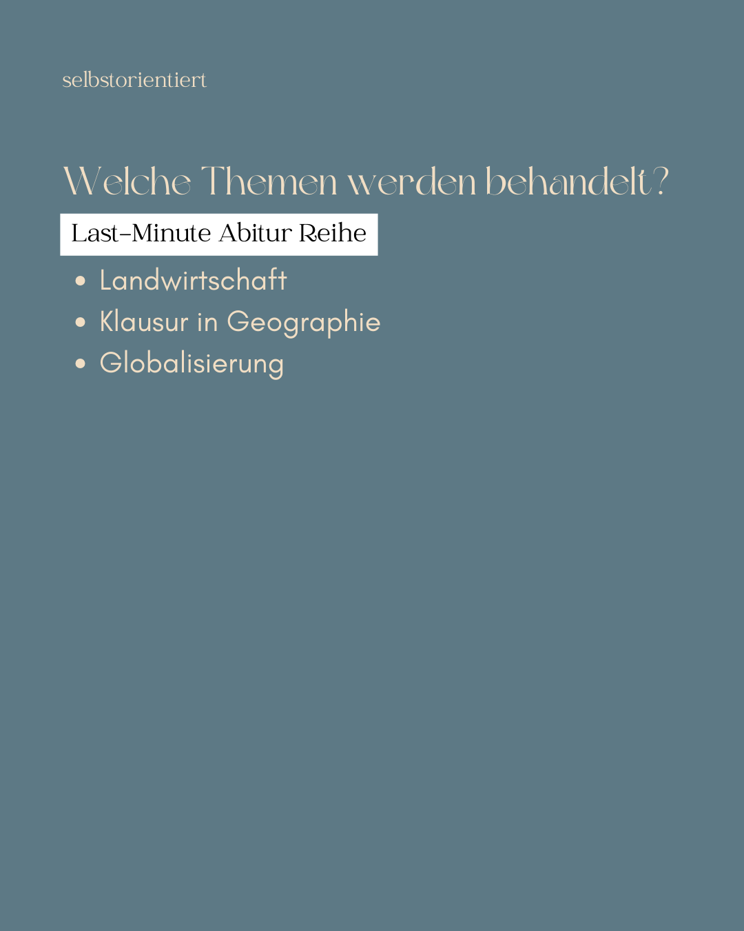 Last-Minute Abitur 2024: Geographie