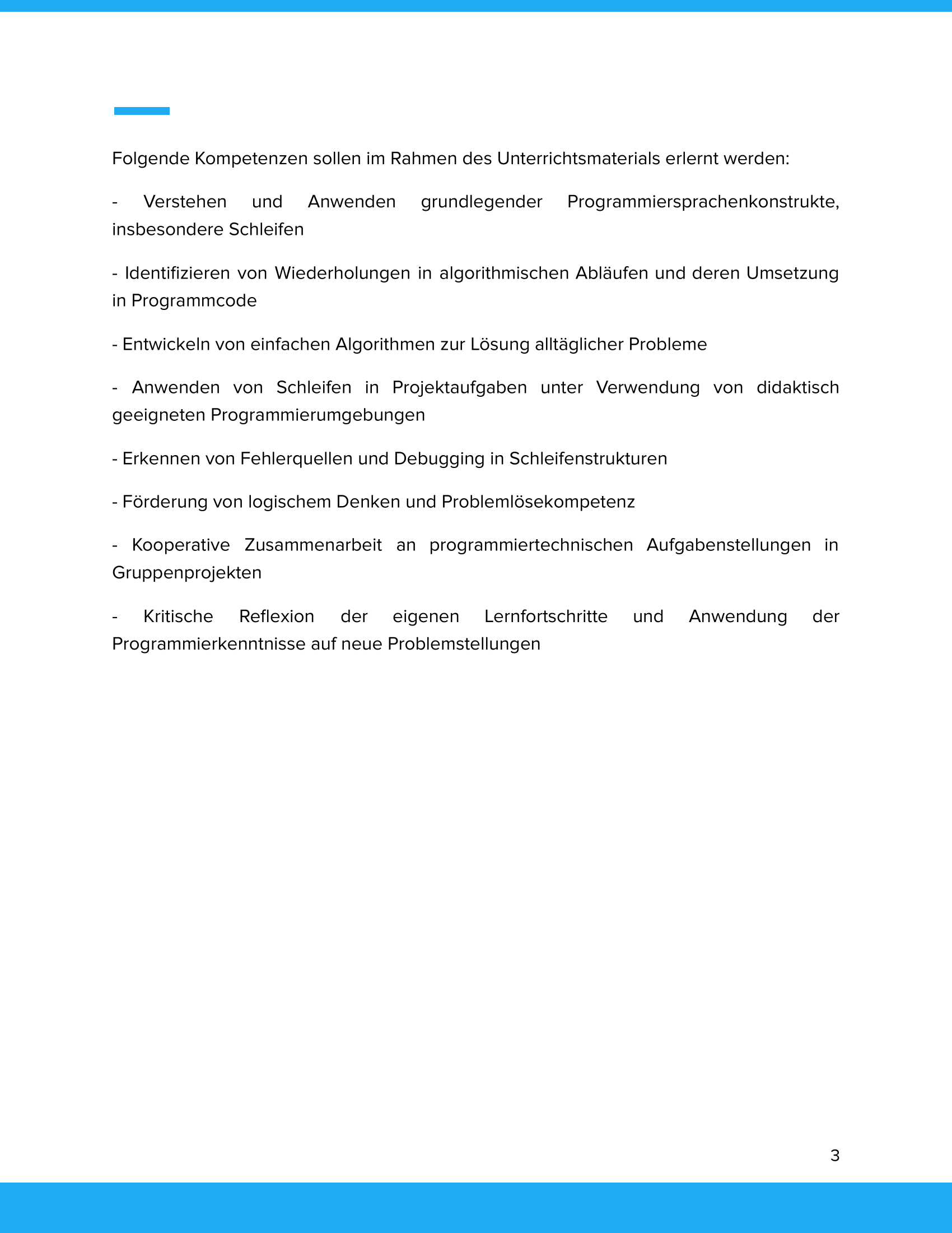 Programmierschleifen & Programmiersprachen Unterrichtsmaterial Informatik SEK I