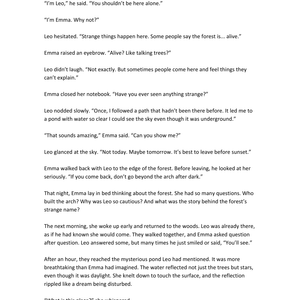 The Mysterious Forest - Leseverstehen Arbeitsblatt Englisch Klasse 7