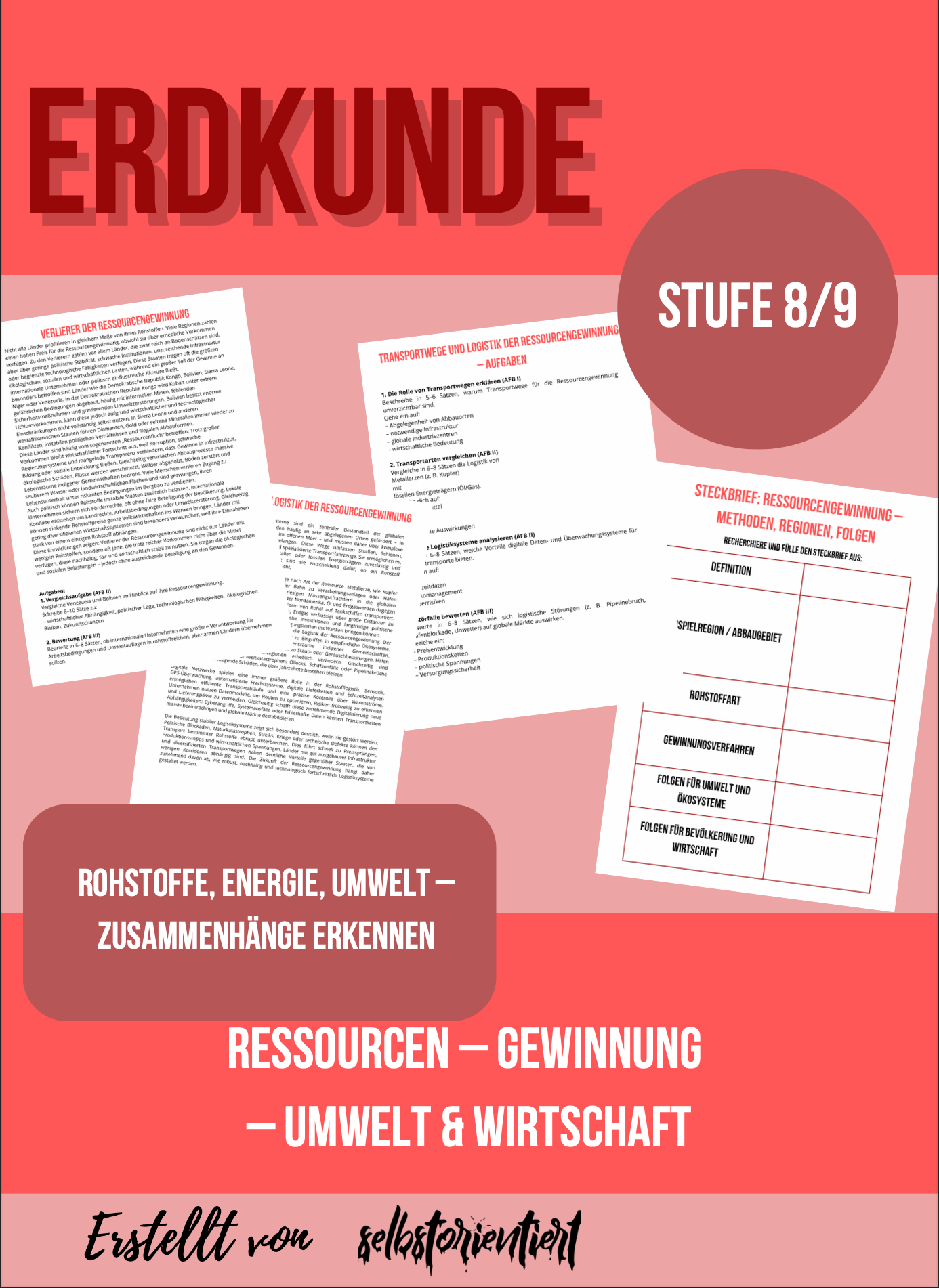 Ressourcengewinnung – Rohstoffe & globale Abhängigkeiten (Kl. 8/9)