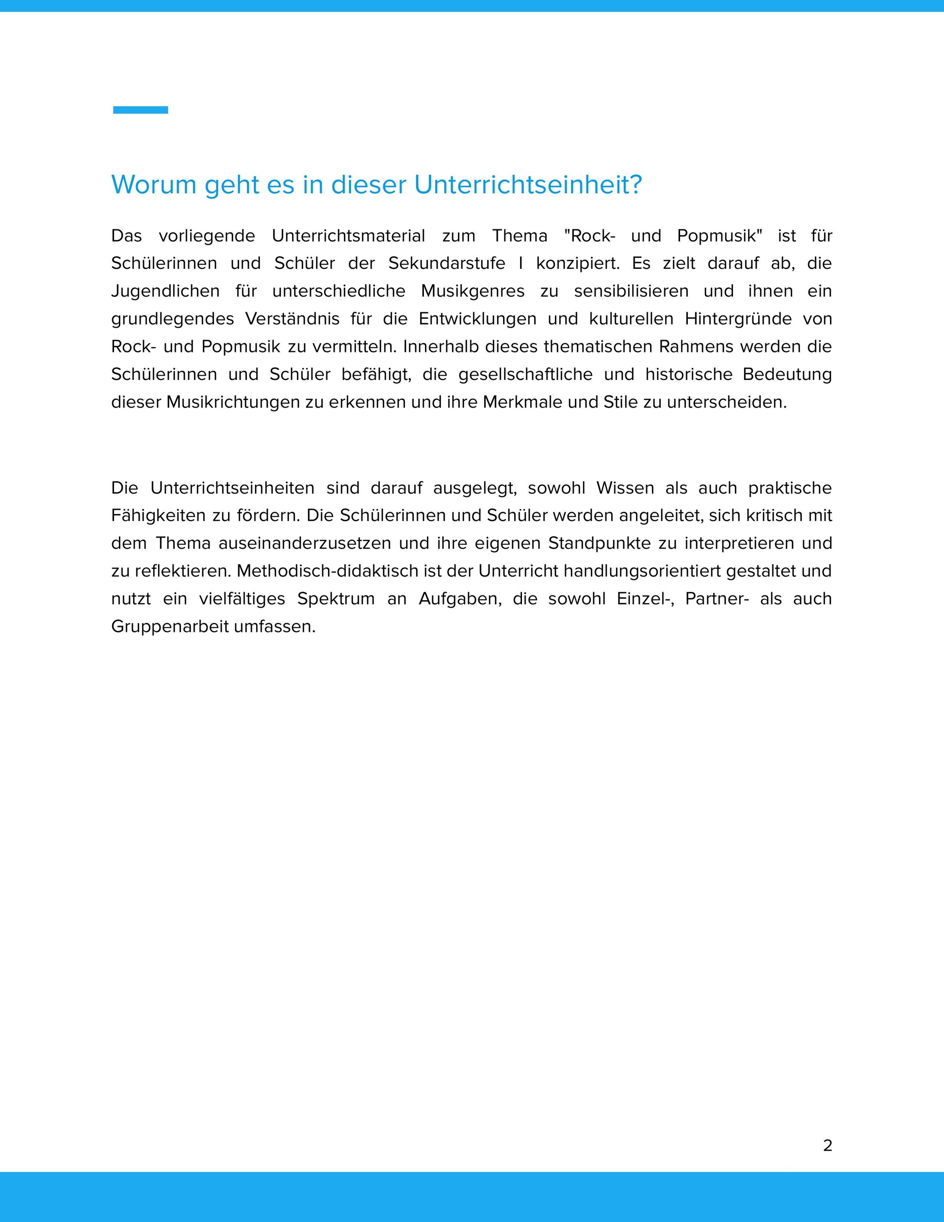 Rock- und Popmusik – Geschichte, Merkmale und kreative Zugänge im Musikunterricht