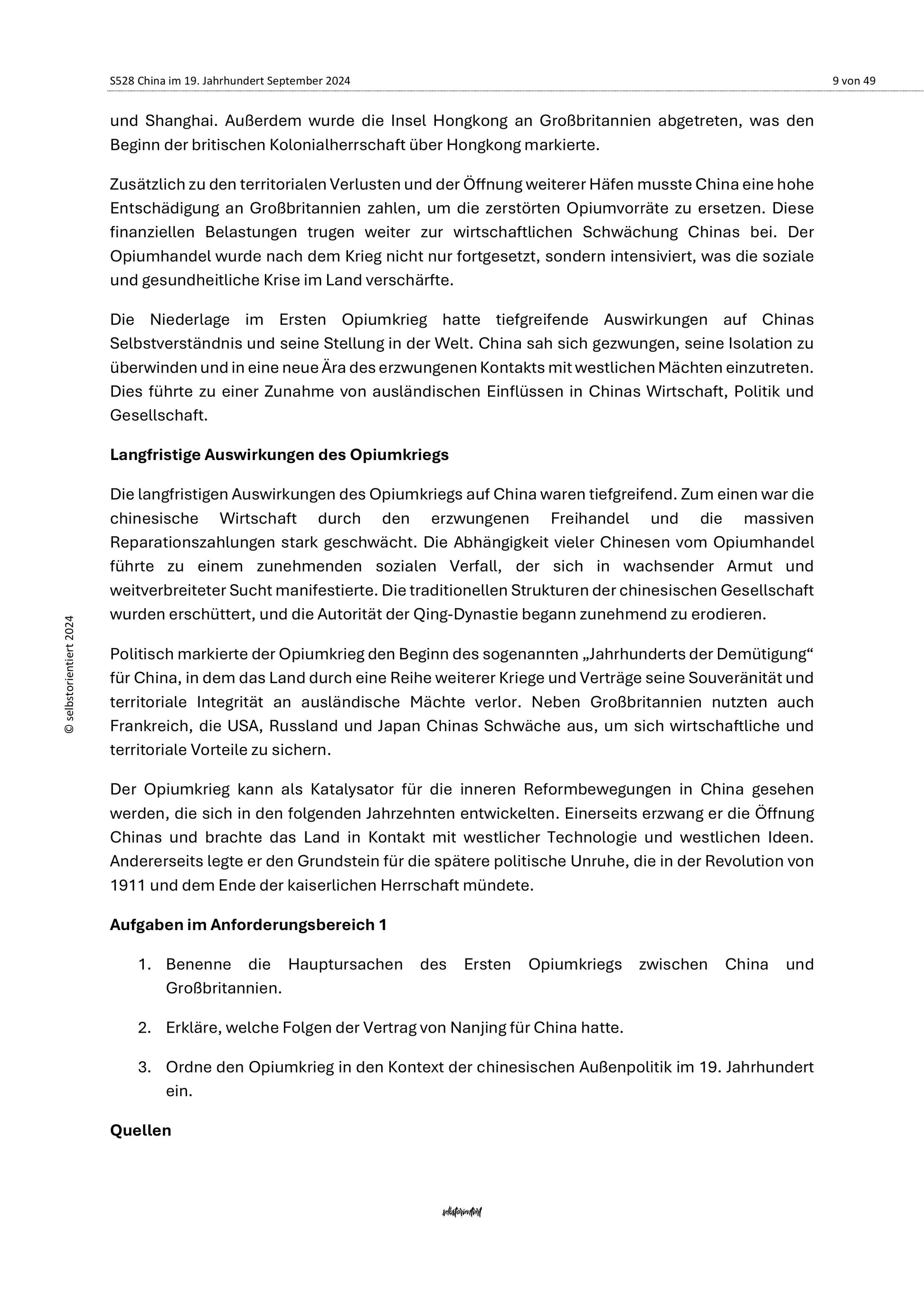 China im 19. Jahrhundert – Opiumkriege, Reformen & Revolution 1911 | Sparpaket