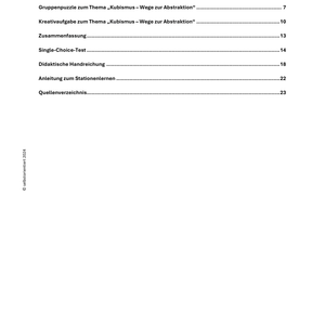 Unterrichtsreihe Kunst: Kubismus in der Sek I – Form, Fragment & Perspektive