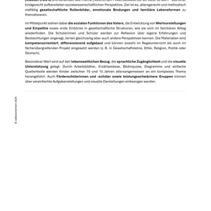 Unterrichtsreihe SEK I: Vatertag – Familie, Rollenbilder & Wertschätzung