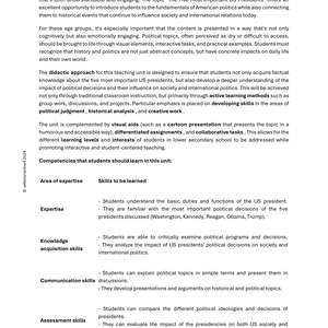 U.S. Presidents – Building Intercultural Skills in English (Grades 7–10)