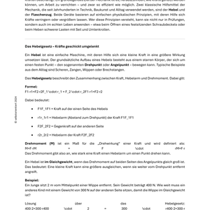 Hebelgesetz & Flaschenzug – Physikunterricht SEK I mit Experimenten