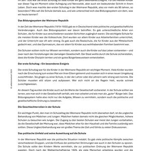 Wie war Schule früher? Ein historischer Blick auf 1930 in der SEK I