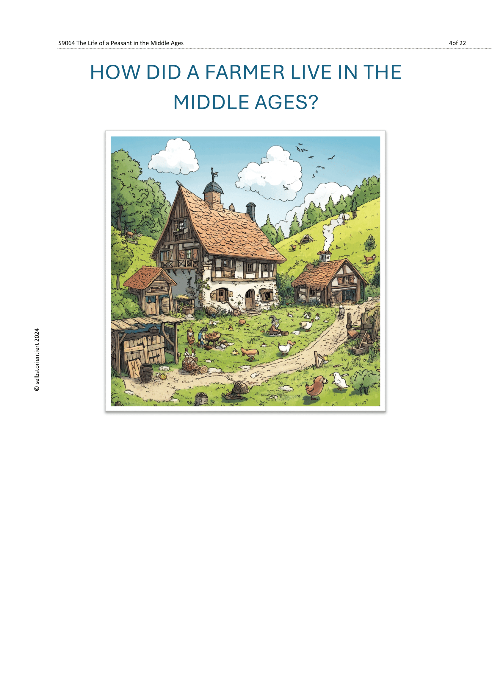 Daily Life of Medieval Peasants – Complete History Unit (Grades 7–9)