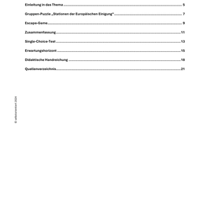 Europäische Einigung – Unterrichtsmaterial Geschichte/Politik SEK I