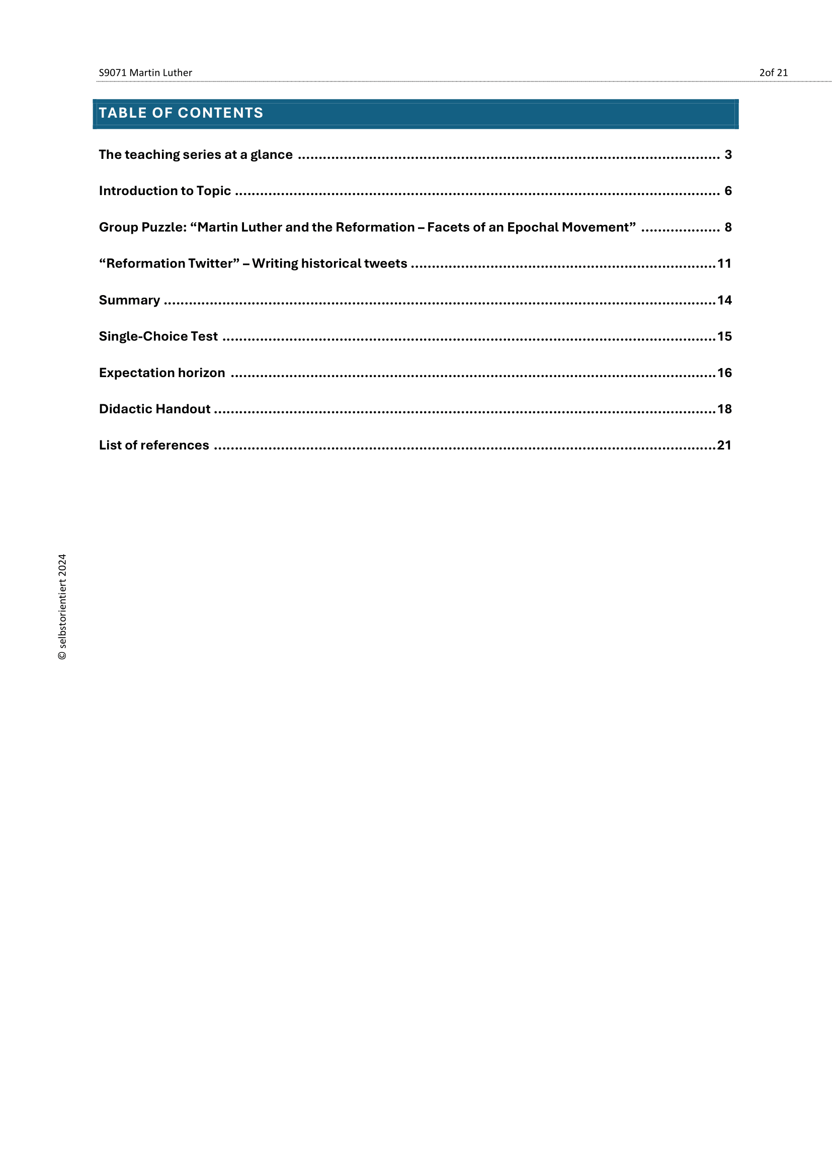 Martin Luther & the Reformation – Teaching Resources for Grades 7–9