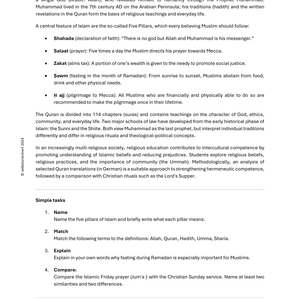 Islam verstehen – Unterrichtsmaterial SEK I | Gruppenpuzzle & Aufgaben