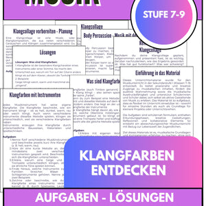 Klangfarben entdecken – Kreativer Musikunterricht für Klasse 7–9