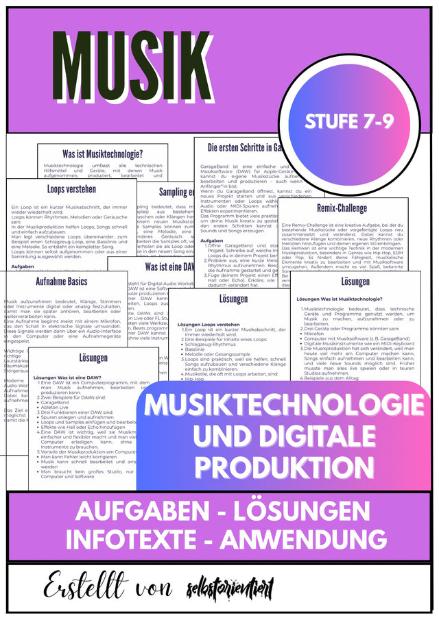 Musiktechnologie und digitale Produktion – Kreativer Musikunterricht für Klasse 7–9
