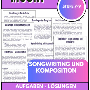 Songwriting und Komposition - Unterrichtsmaterial Musik SEK I