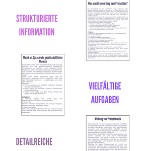 Musik und Gesellschaft – Protest- und Polit-Pop für Klasse 7–9