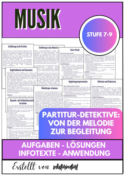 Partitur-Detektive – Von der Melodie zur Begleitung für Klasse 7–9