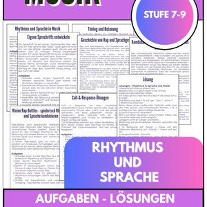 Rhythmus und Sprache – Kreativer Musikunterricht für Klasse 7–9