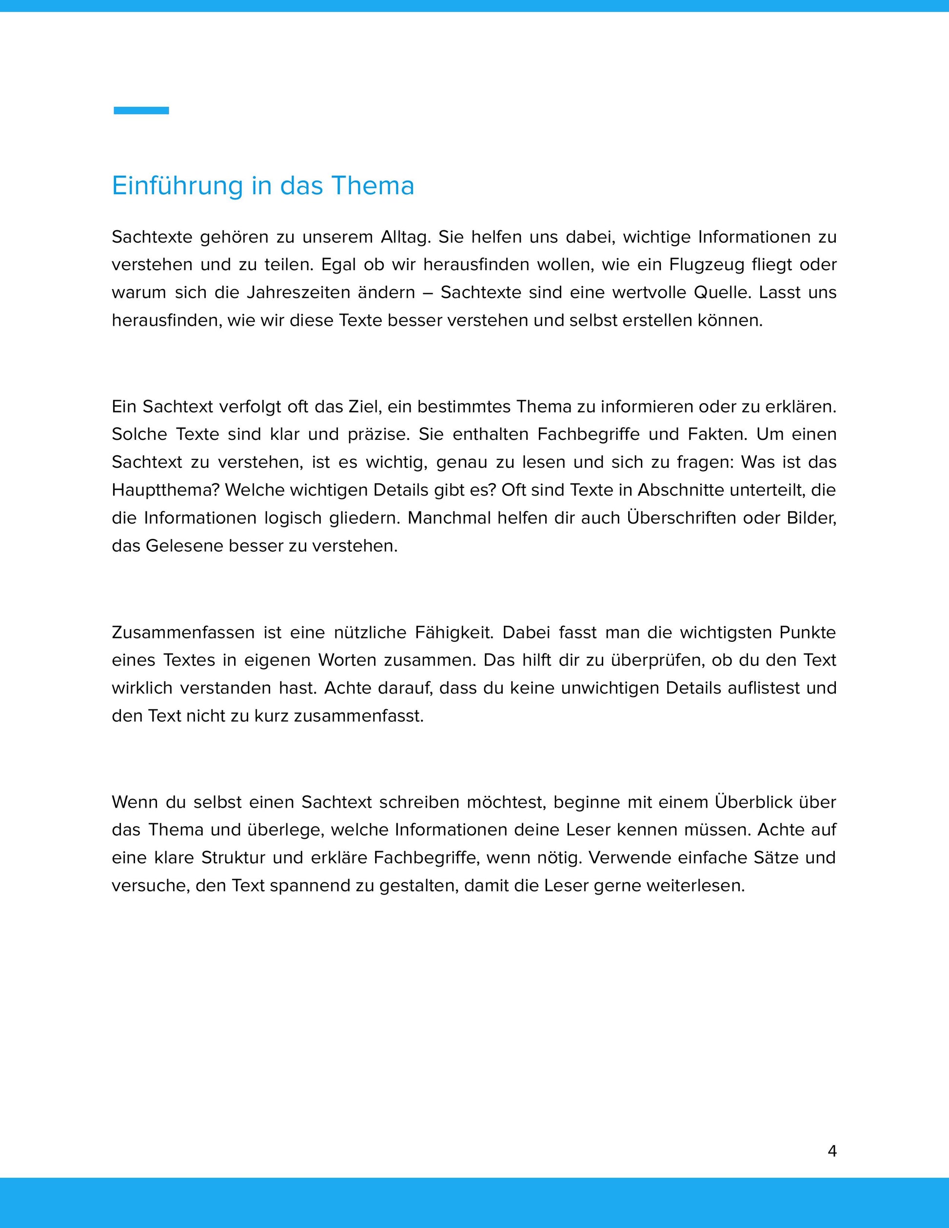 Sachtexte verstehen und verfassen – Informieren, erklären, zusammenfassen