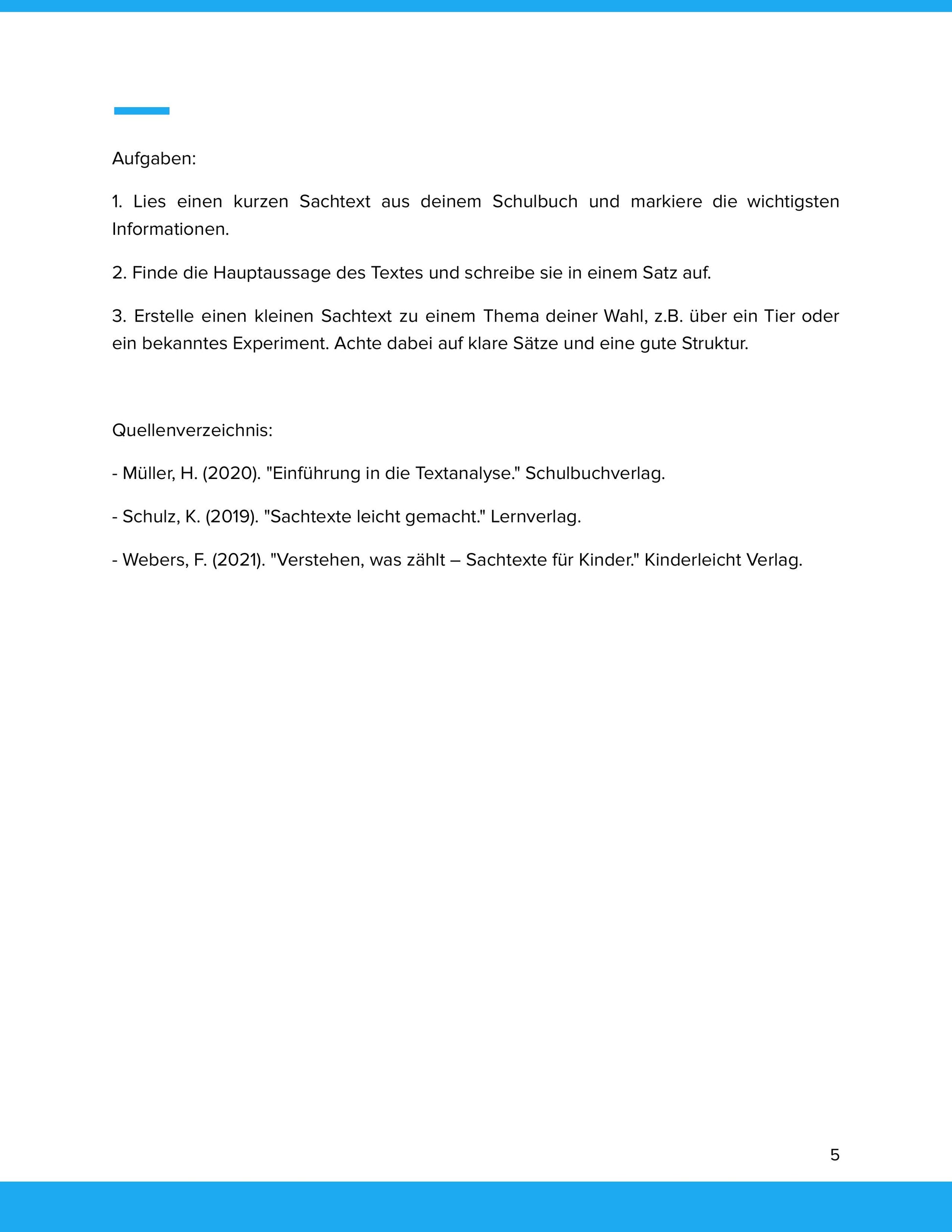 Sachtexte verstehen und verfassen – Informieren, erklären, zusammenfassen