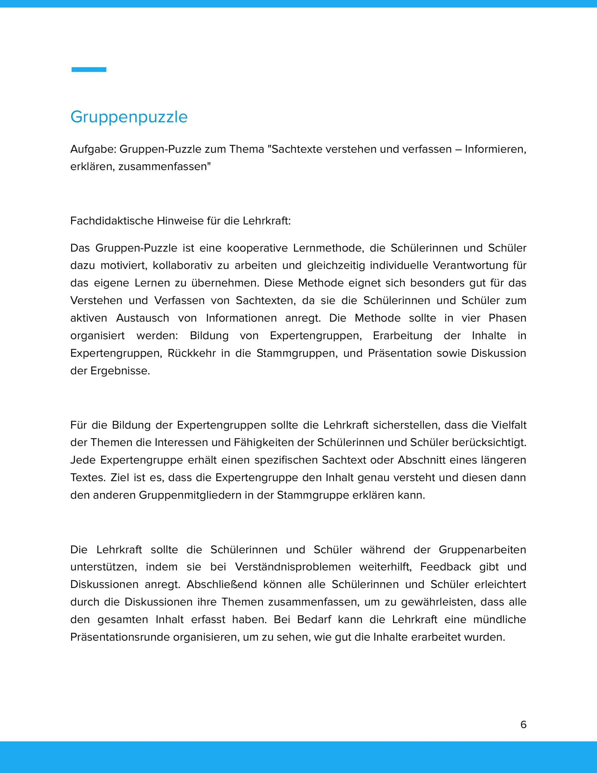 Sachtexte verstehen und verfassen – Informieren, erklären, zusammenfassen