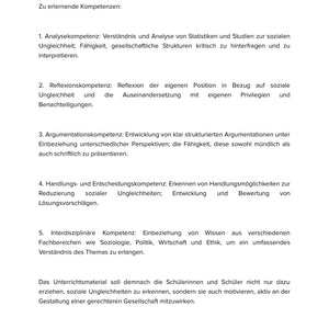 Soziale Ungleichheit – Bildung, Herkunft und Zukunftschancen | Unterrichtsmaterial