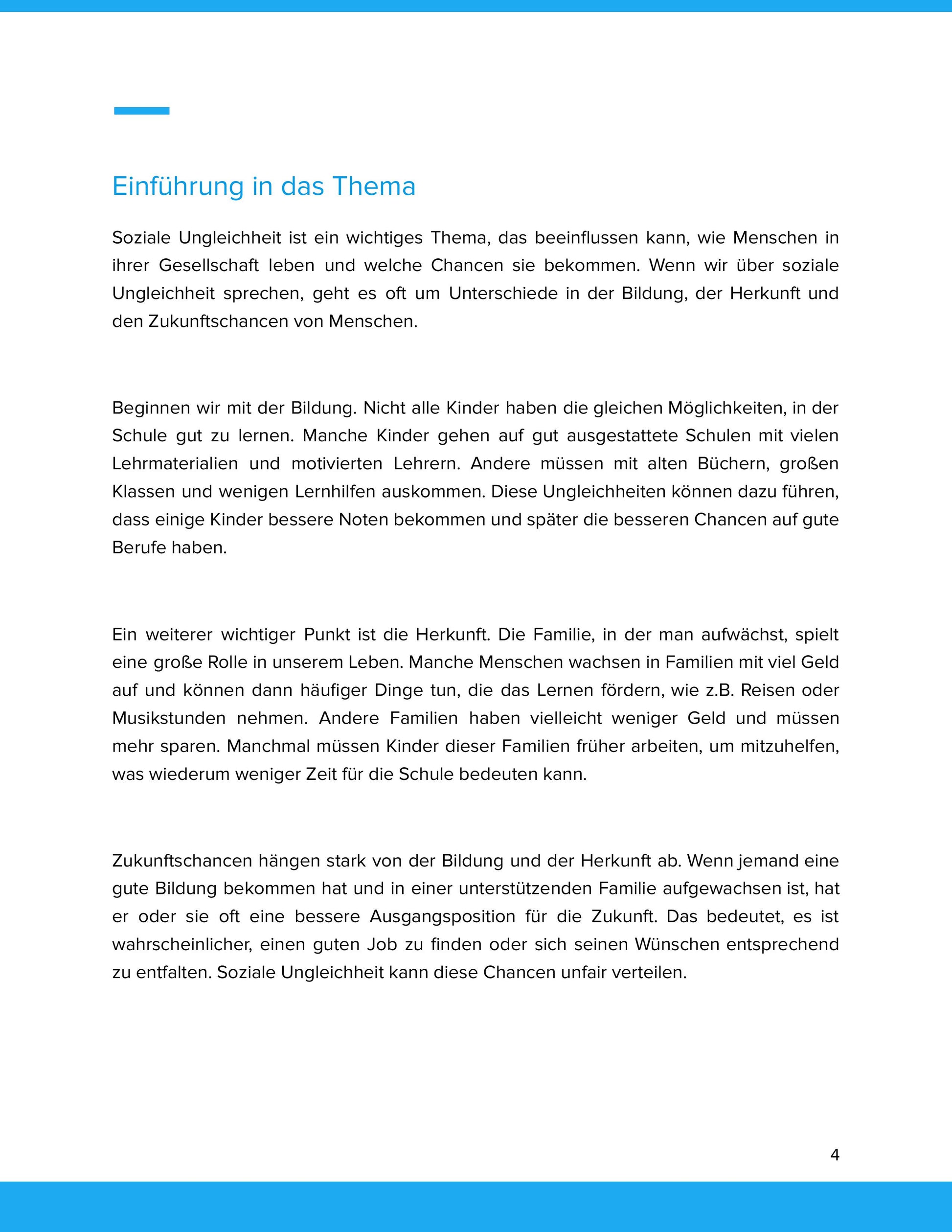 Soziale Ungleichheit – Bildung, Herkunft und Zukunftschancen | Unterrichtsmaterial