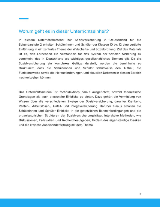 Sozialversicherung in Deutschland – Aufbau, Finanzierung & Bedeutung | Sek II