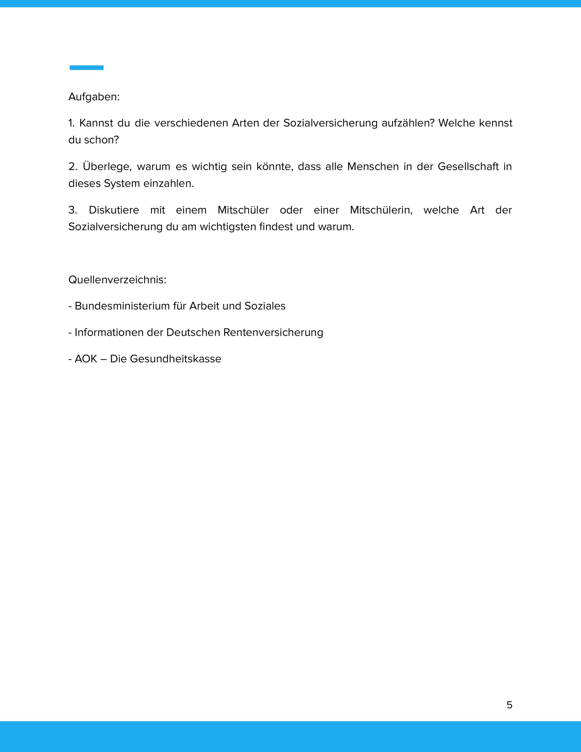 Sozialversicherung in Deutschland – Aufbau, Finanzierung & Bedeutung | Sek II