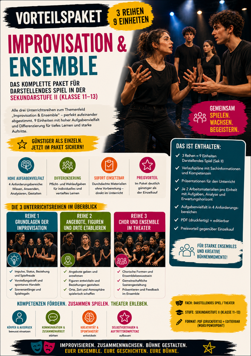 Sparpaket Improvisation & Ensemble · 3 Unterrichtsreihen | Darstellendes Spiel Sek II (Klasse 11–13)
