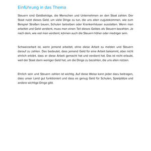 Steuern und Schwarzarbeit – Was ist erlaubt? | Unterrichtsmaterial Sek II