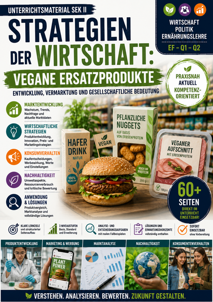 Strategien der Wirtschaft: Vegane Ersatzprodukte | Wirtschaft, Politik & Ernährungslehre Sek II