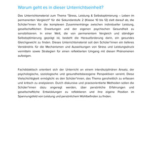 Stress, Leistung & Selbstoptimierung – Leben im permanenten Vergleich (Sek II)