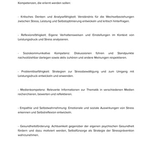 Stress, Leistung & Selbstoptimierung – Leben im permanenten Vergleich (Sek II)