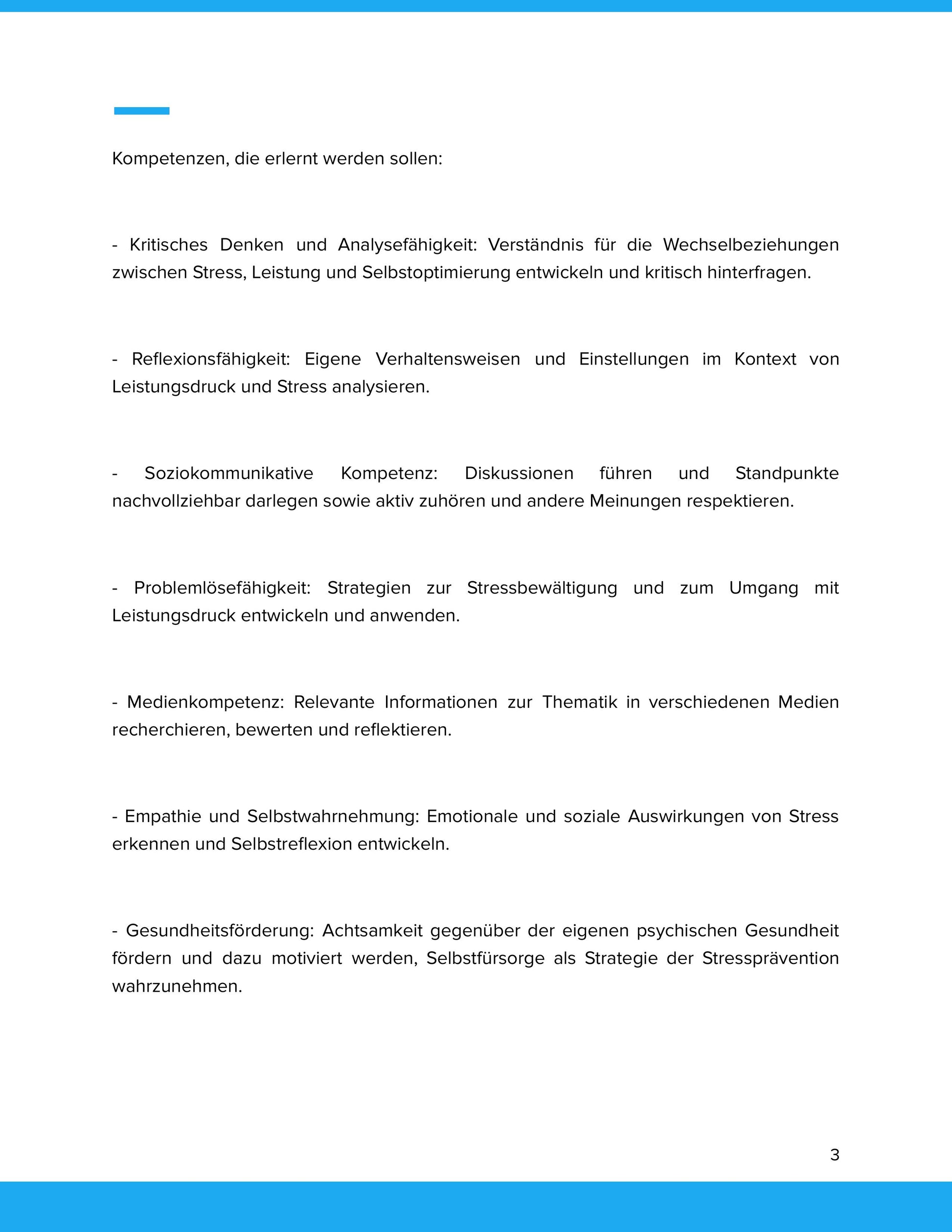 Stress, Leistung & Selbstoptimierung – Leben im permanenten Vergleich (Sek II)