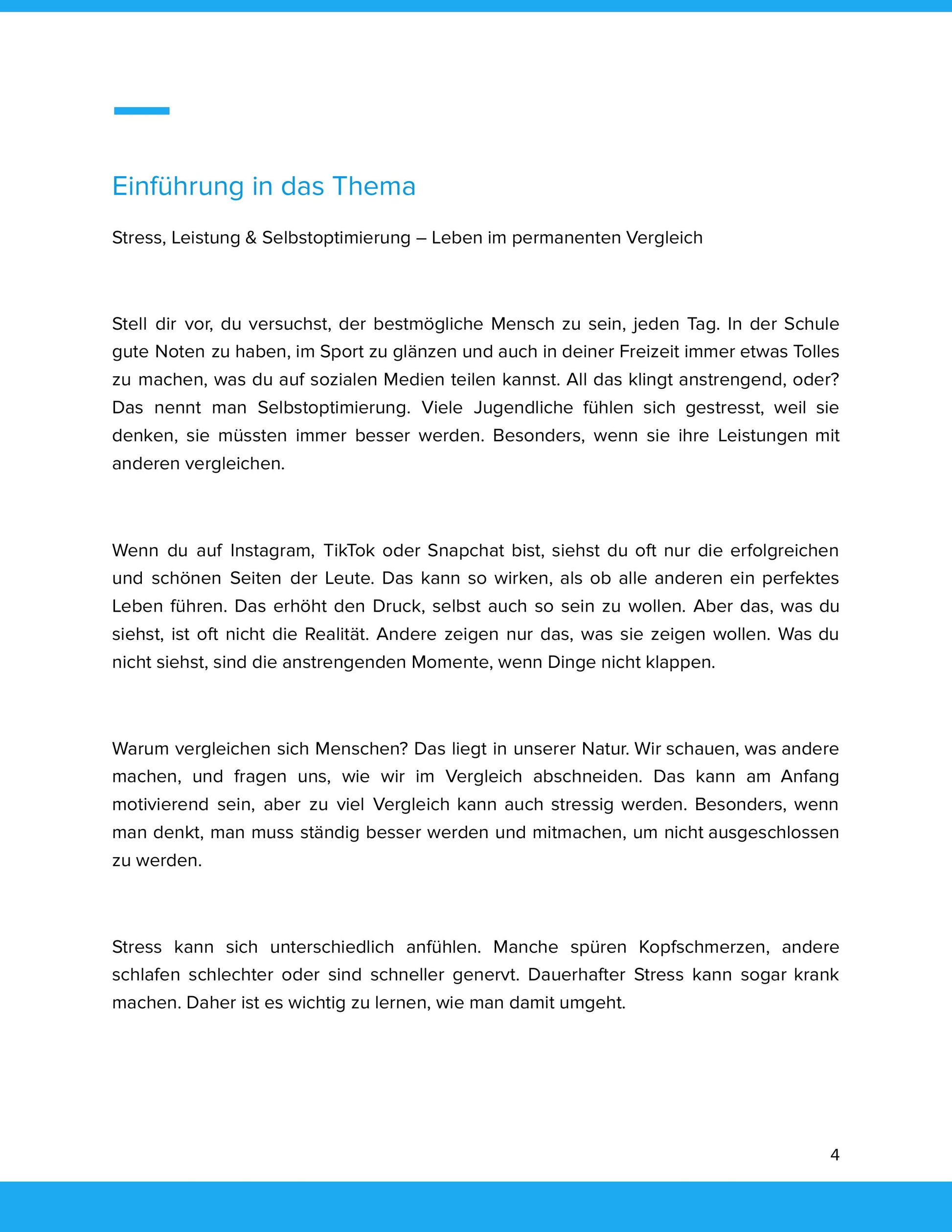 Stress, Leistung & Selbstoptimierung – Leben im permanenten Vergleich (Sek II)