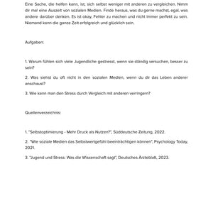 Stress, Leistung & Selbstoptimierung – Leben im permanenten Vergleich (Sek II)