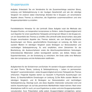 Stress, Leistung & Selbstoptimierung – Leben im permanenten Vergleich (Sek II)