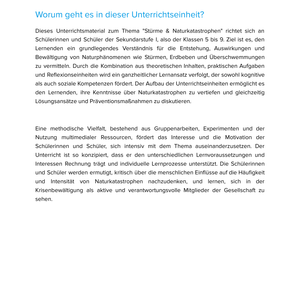 Stürme & Naturkatastrophen | Unterrichtsmaterial Geographie SEK I