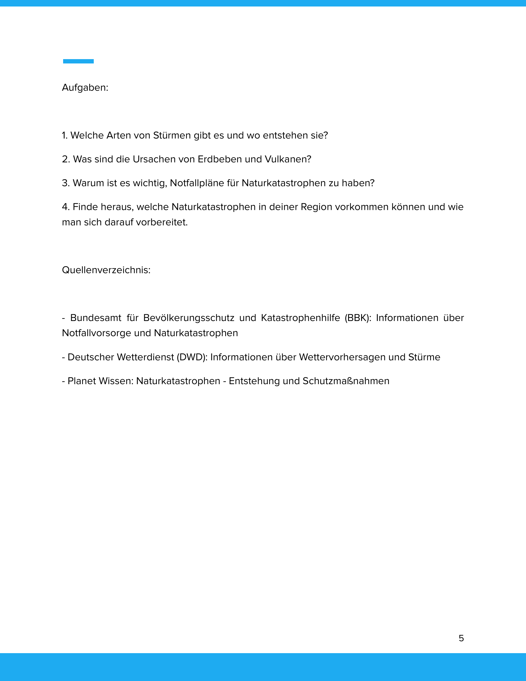 Stürme & Naturkatastrophen | Unterrichtsmaterial Geographie SEK I