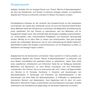 Stürme & Naturkatastrophen | Unterrichtsmaterial Geographie SEK I