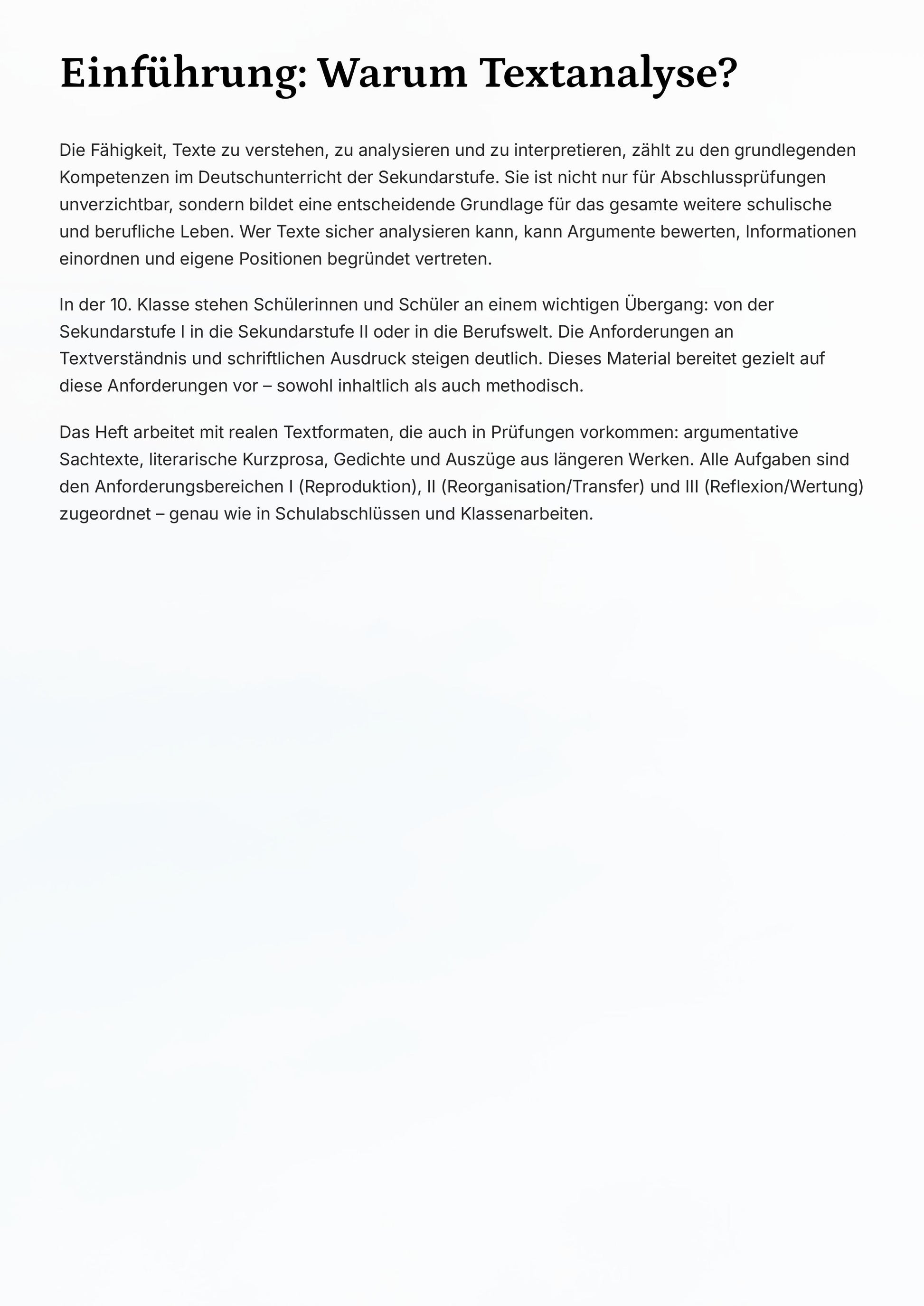 Textanalyse Klasse 10 komplett – Sachtexte & Literatur sicher analysieren und schreiben