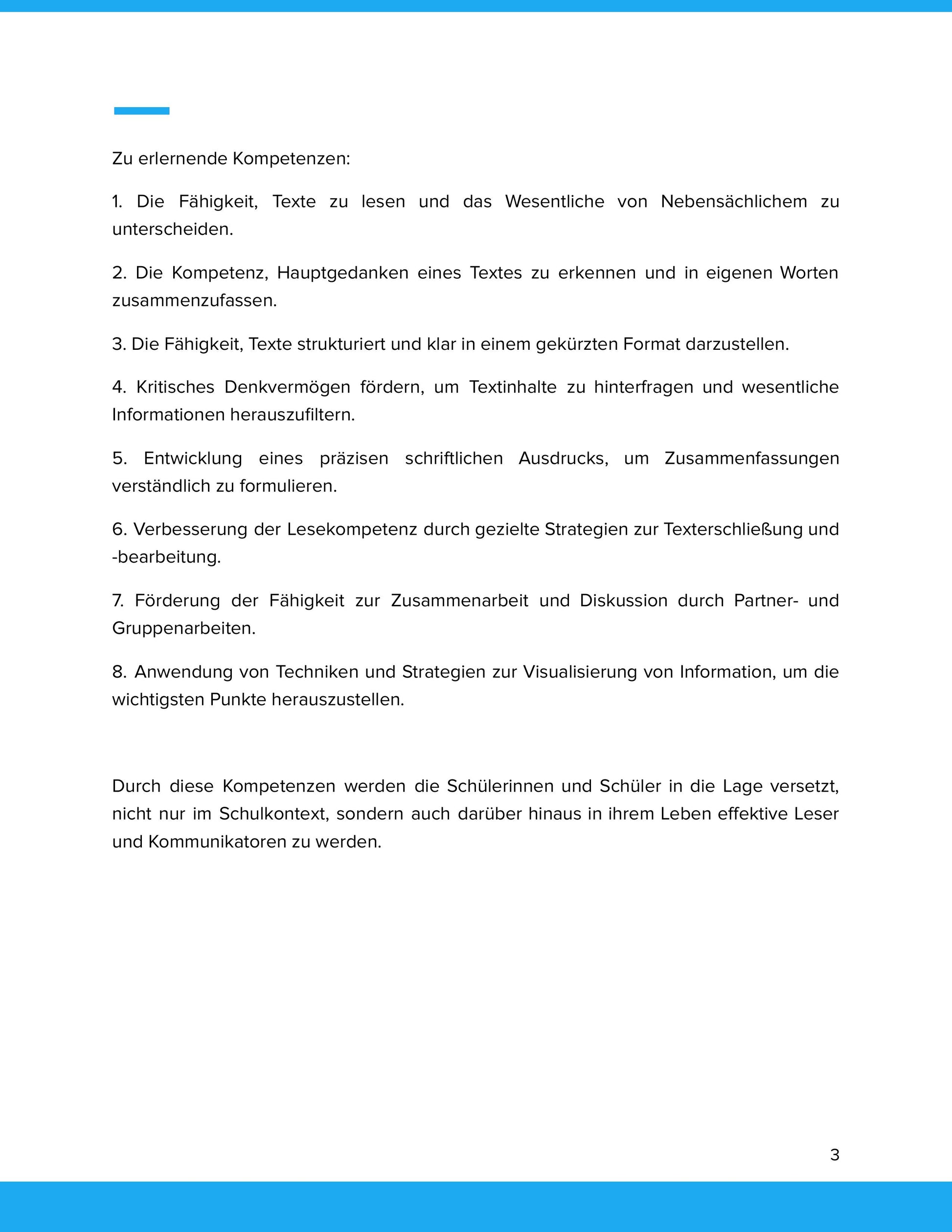 Texte kürzen und zusammenfassen – Wesentliches erkennen und formulieren