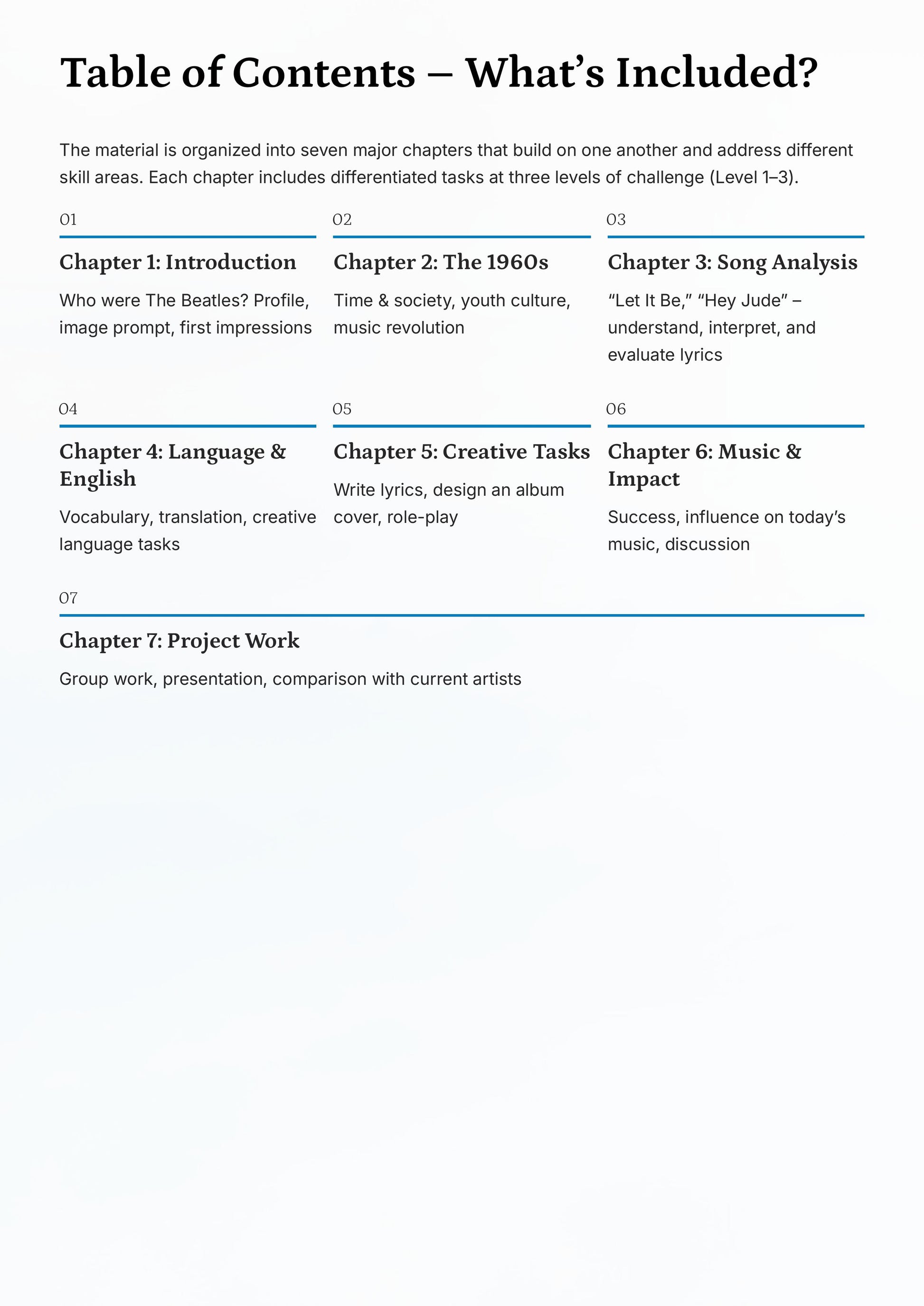 The Beatles – Music, Song Analysis & Creative Projects for Middle & High School