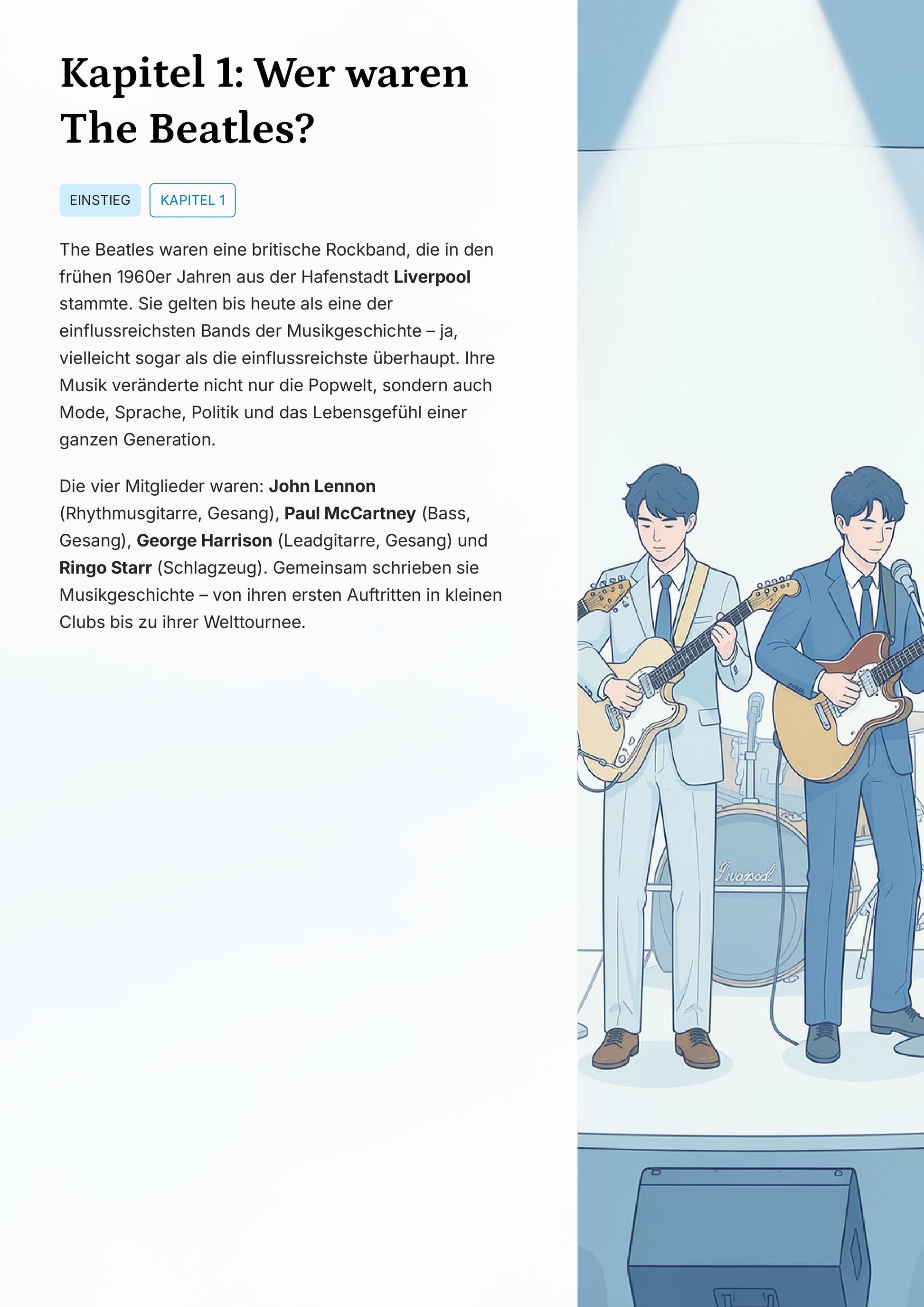 The Beatles komplett – Musik, Songanalyse & kreative Projekte für Klasse 7–10