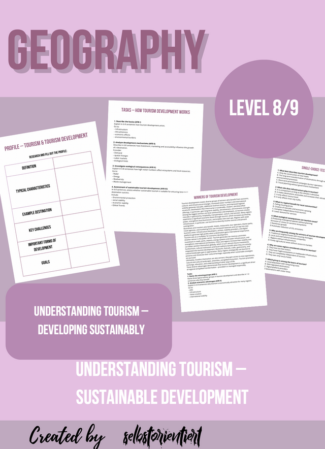 Tourism Worldwide – Impacts, Challenges and Sustainability (Grades 8–9)