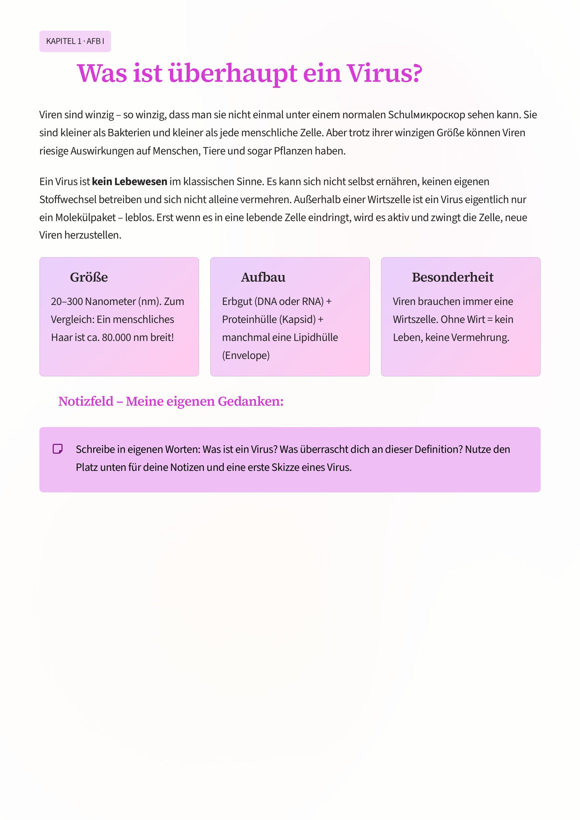 Biologie der Pandemie – Virusverbreitung, Immunsystem und Impfprinzip verstehen (Sek I, Klassen 6–8)