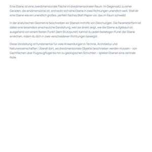 Ebenen im Raum – Parameterform verstehen & anwenden | Sek II Unterrichtsmaterial
