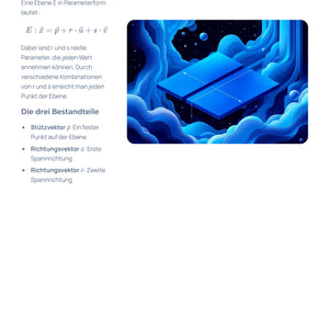 Ebenen im Raum – Parameterform verstehen & anwenden | Sek II Unterrichtsmaterial