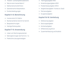 Inverse Matrizen berechnen & anwenden – LGS lösen | Sek II Unterrichtsmaterial