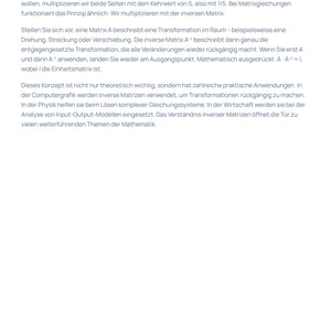 Inverse Matrizen berechnen & anwenden – LGS lösen | Sek II Unterrichtsmaterial